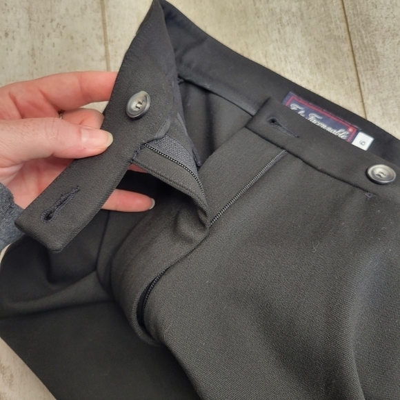 F by Faconnable Black Ankle Crop Pants Slacks Size 6 - Picture 4 of 7